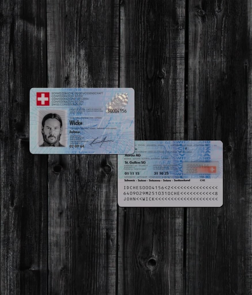 Switzerland ID Card Photoshop Template Switzerland ID Card Photoshop Template High Quality Documents Templates