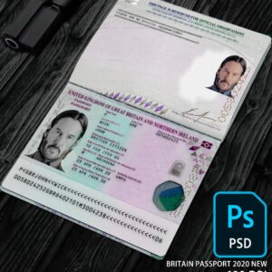 UK Passport Template Photoshop