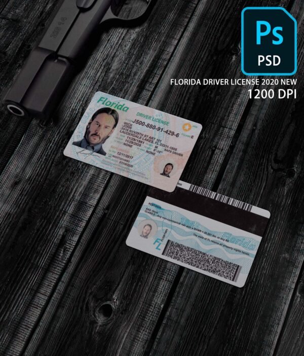 Florida Driver License Photoshop Template Scannable. Fully editable psd template. Best quality on the market. Easy to customize, Layer based. Florida DL Photoshop Template High Quality Documents Templates