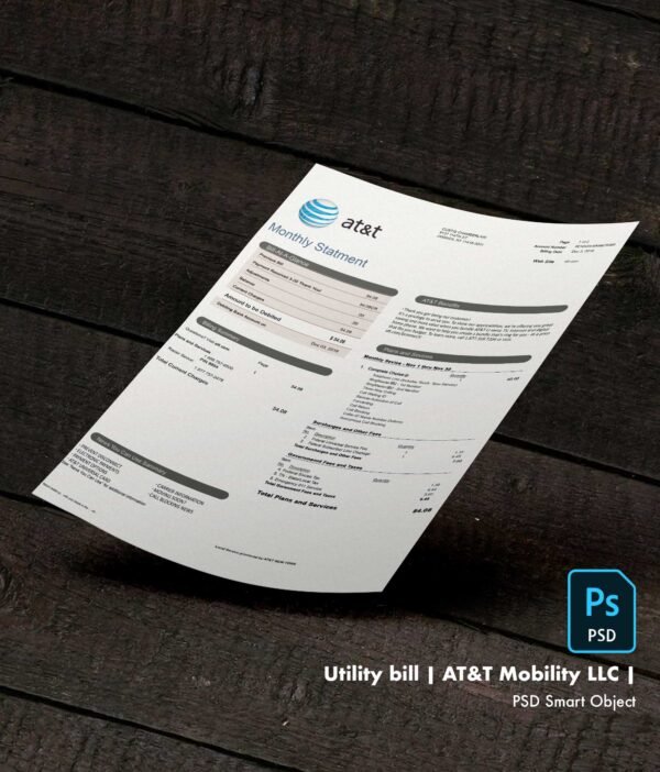 AT&T Bill Template AT&T Bill Template High Quality Documents Templates