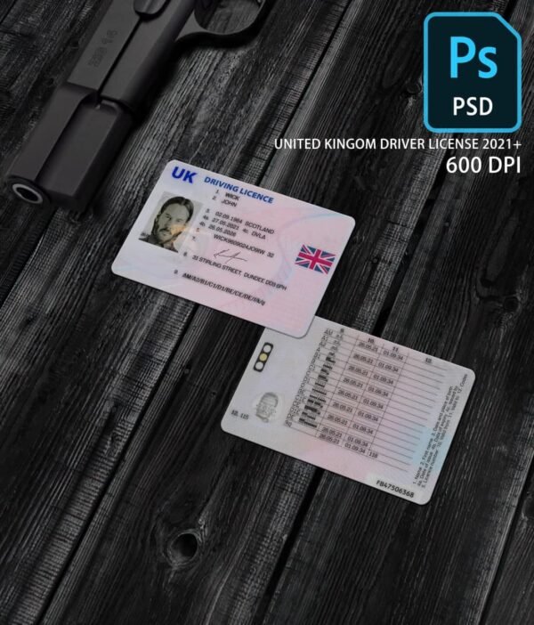 UK Driving License Template Photoshop UK Driving License Template Photoshop JohnWickTemplates.com High Quality Documents Templates