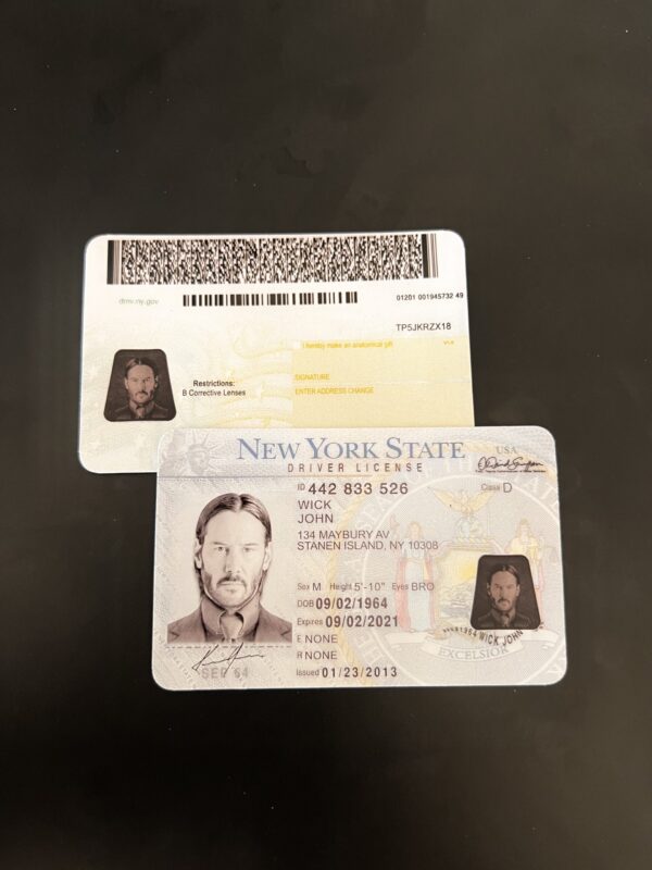 NEW YORK Driver license Template