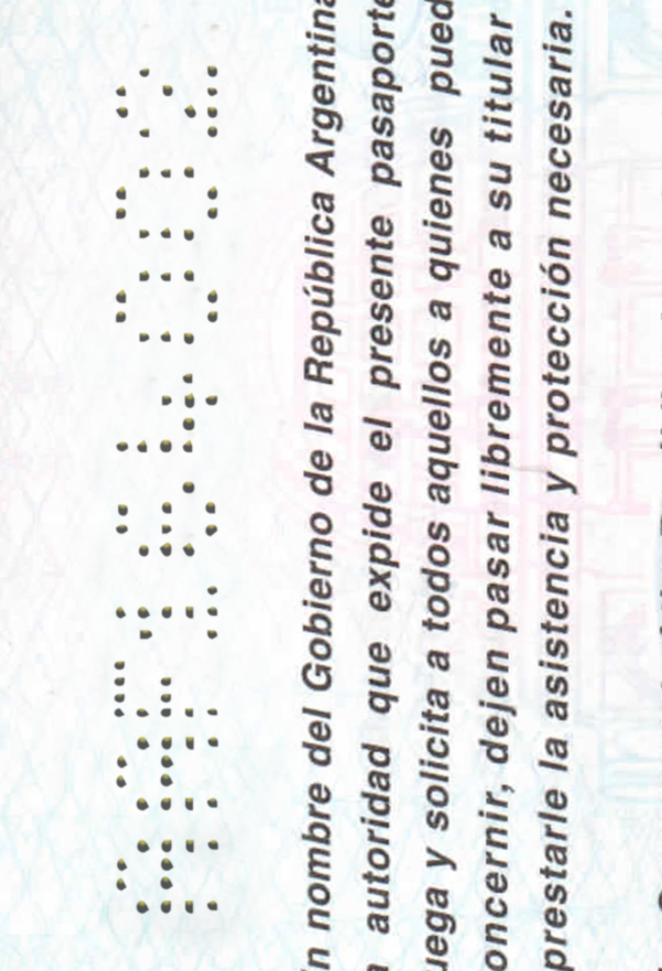 Pasport Argentina Template