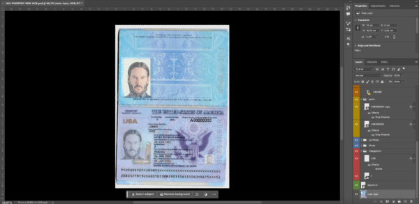 USA Passport Template Photoshop 2023 NEW USA Passport Photoshop Template High Quality Documents Templates