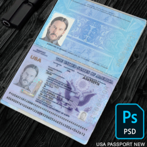 USA PASSPORT PHOTOSHOP TEMPLATE FAKE ID, DL, PASSPORT PSD TEMPLATES - JohnWickTemplates.com High Quality Documents Templates