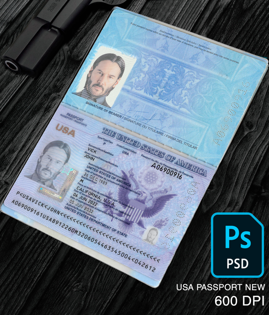 US PASSPORT TEMPLATE PSD us passport editable template, USA Passport Template Photoshop, US Passport Template PSD, blank us passport template