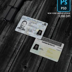 New York DL Template, NY DL template, NY Driver License Template, New York Driver License Template