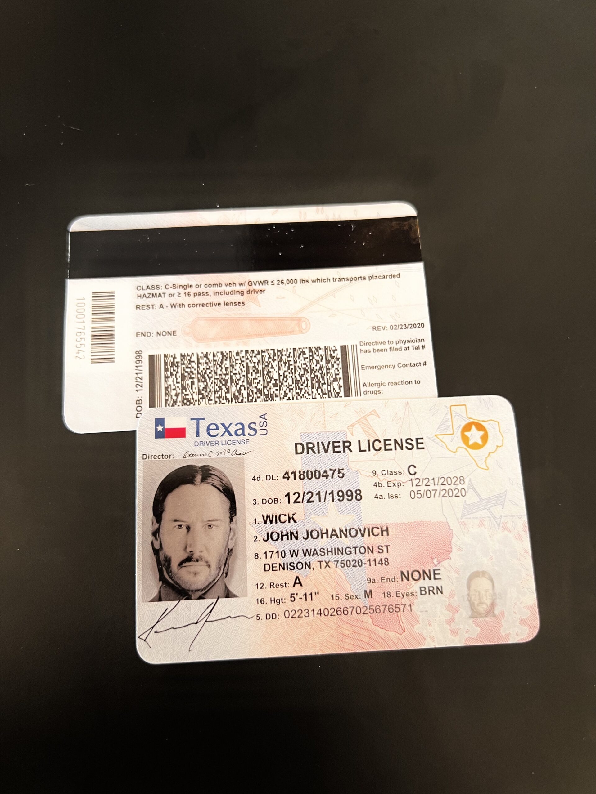 Texas DL NEW Photoshop Template