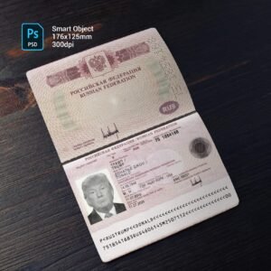 Russian Passport Template Photoshop