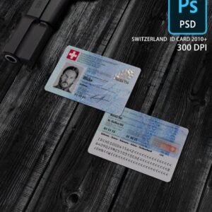 Switzerland ID Card Photoshop Template