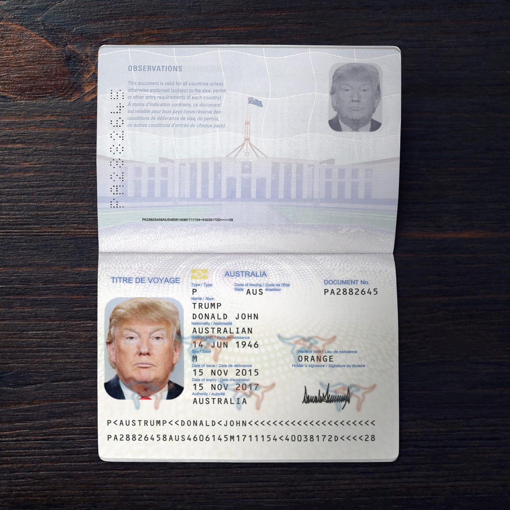 Australia Passport Photoshop Template