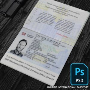 Ukraine Passport Psd Template Photoshop
