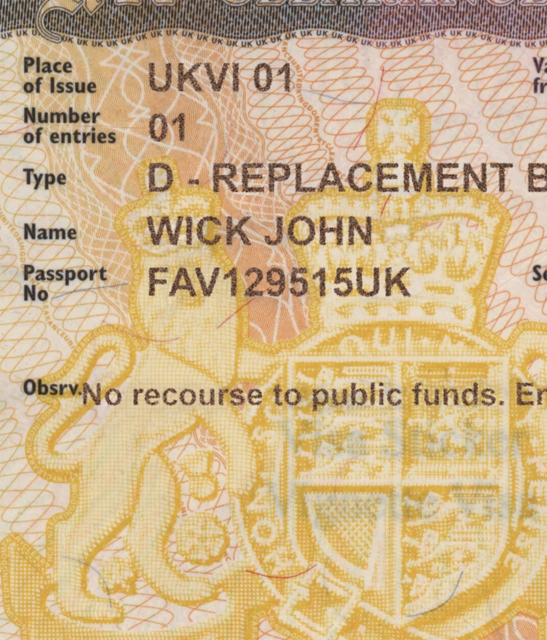 UK visa template PSD - Image 4