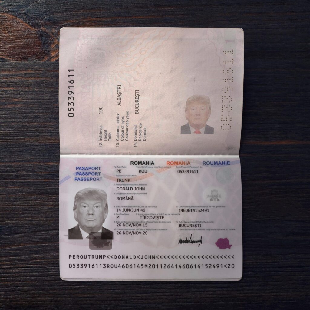 Romania PASSPORT TEMPLATE PSD Romania passport editable template, Romania Passport Template Photoshop, Romanian Passport Template PSD, blank Romania passport template