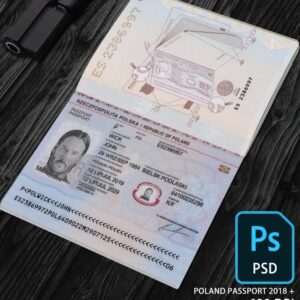 Poland Passport Template PSD