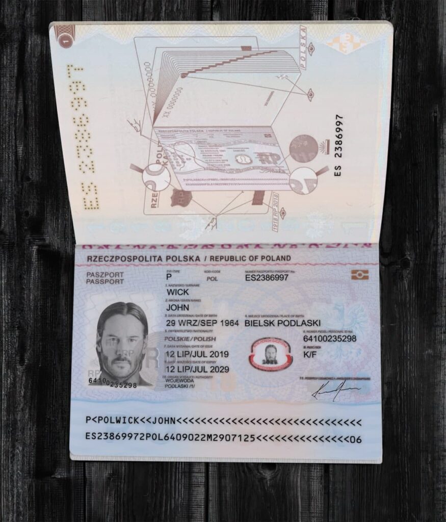 Poland PASSPORT TEMPLATE PSD Poland passport editable template, Poland Passport Template Photoshop, Poland Passport Template PSD, blank Poland passport template