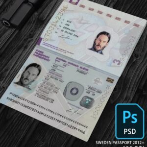 Sweden PASSPORT TEMPLATE PSD Sweden passport editable template, Swedish Passport Template Photoshop, Sweden Passport Template PSD, blank Sweden passport template