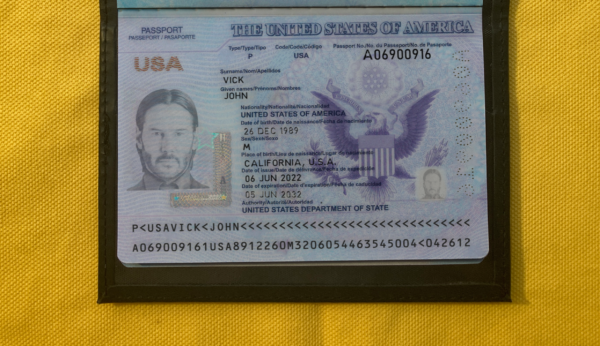 US Passport template mockup psd