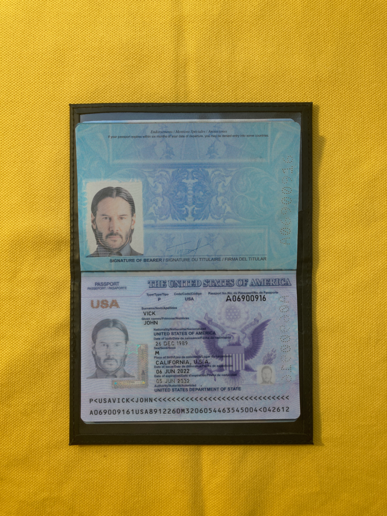 US Passport template mockup psd