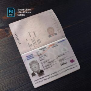 Romania PASSPORT TEMPLATE PSD Romania passport editable template, Romania Passport Template Photoshop, Romanian Passport Template PSD, blank Romania passport template