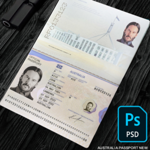 Australia PASSPORT TEMPLATE PSD Australia passport editable template, Australia Passport Template Photoshop, Australia Passport Template PSD, blank Australia passport template