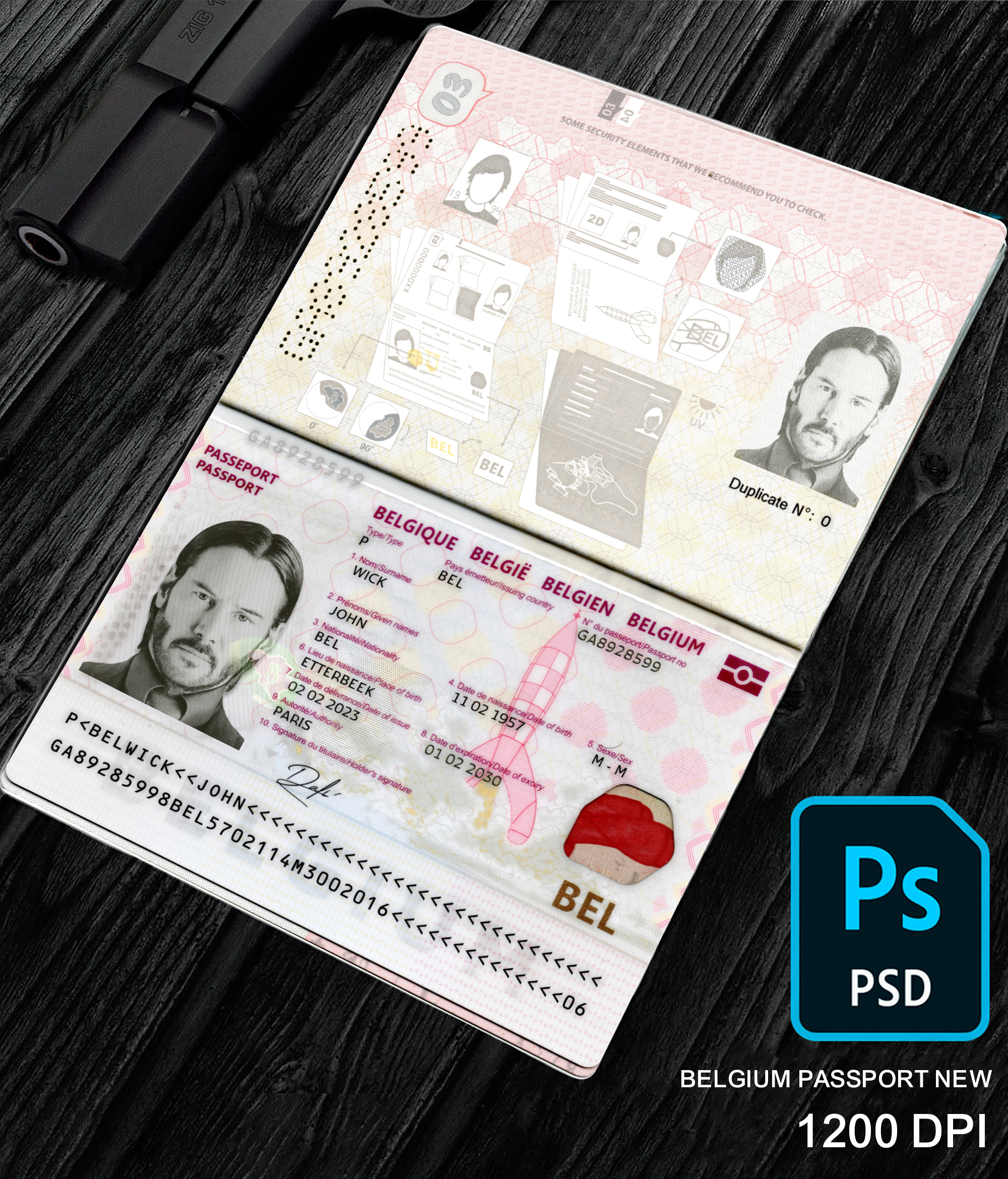 Belgium PASSPORT TEMPLATE PSD Belgian passport editable template, Belgium Passport Template Photoshop, Belgian Passport Template PSD, blank Belgian passport template FREE