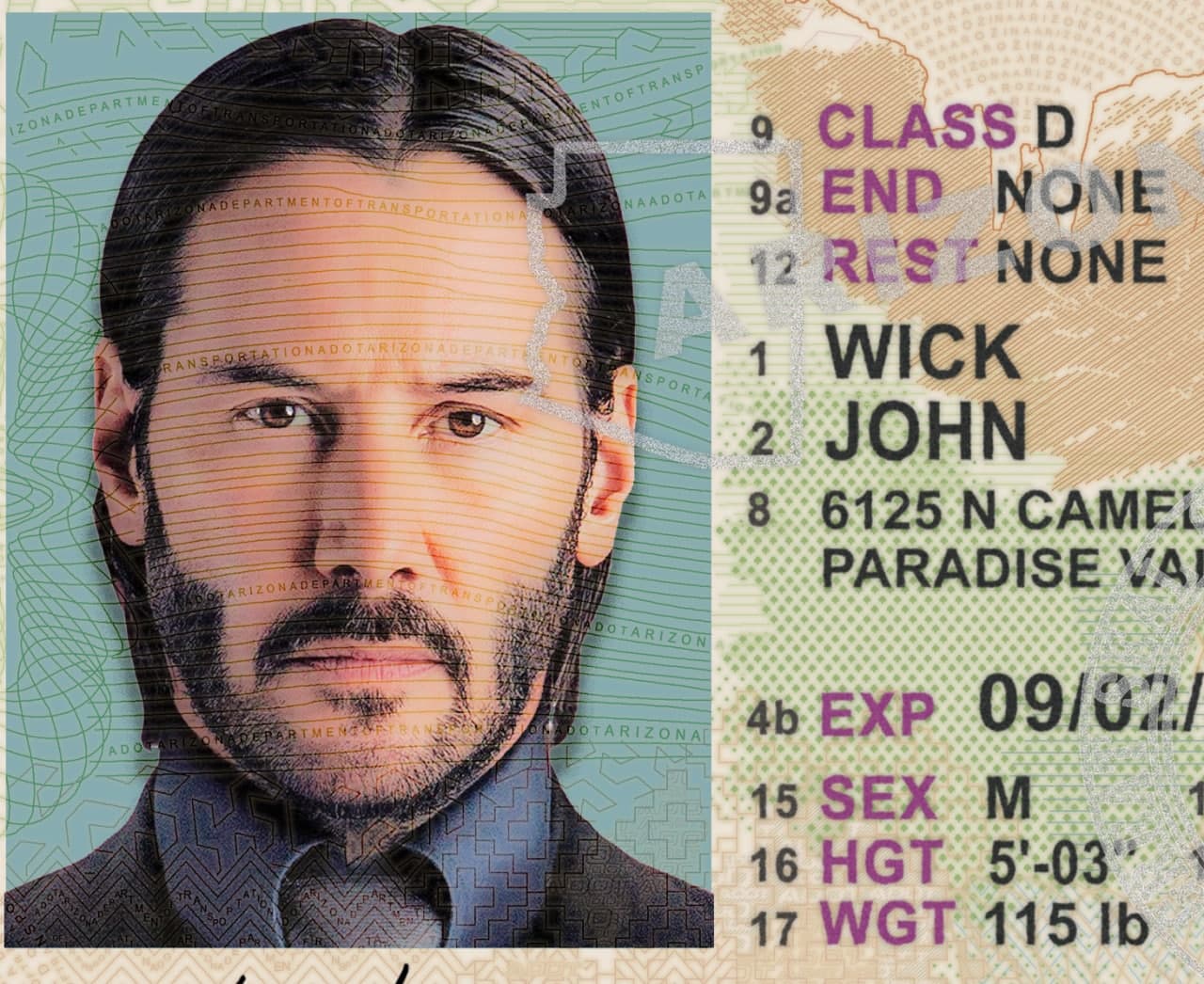 Arizona Driver License Template PSD - Image 4