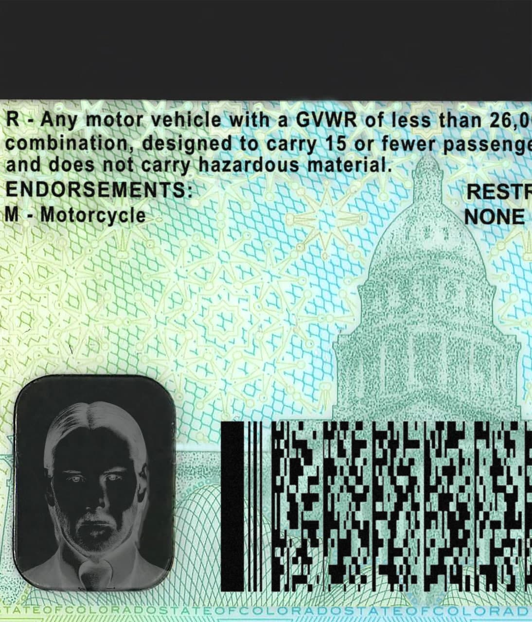 Colorado Driver License Template PSD NEW - Image 4