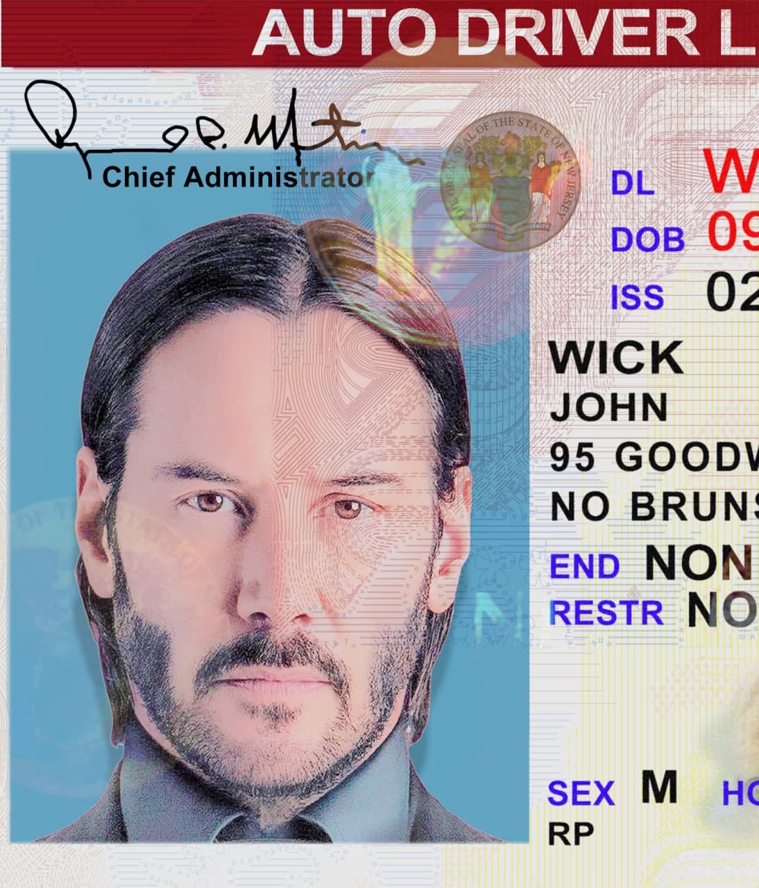 New Jersey Driver License Template PSD - Image 3