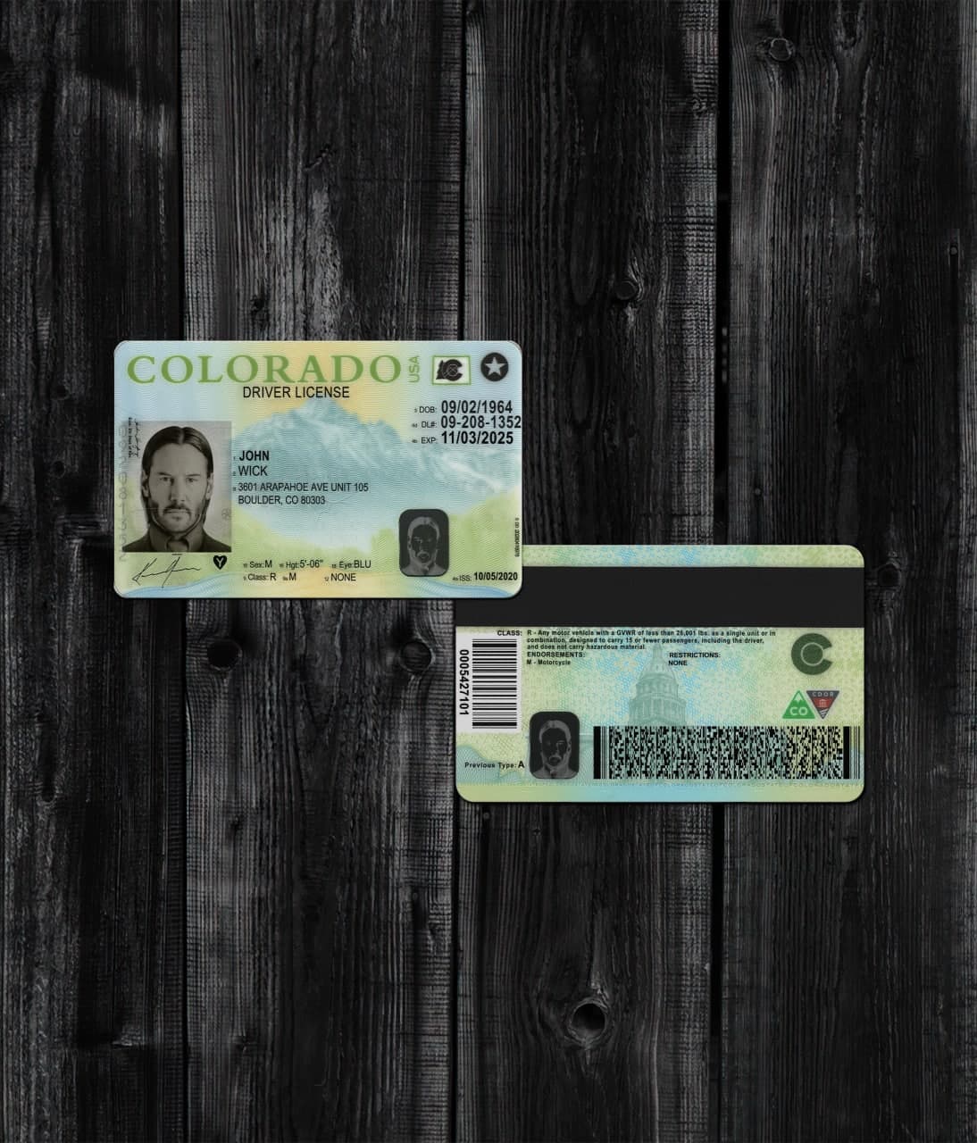 Colorado Driver License Template PSD NEW - Image 2