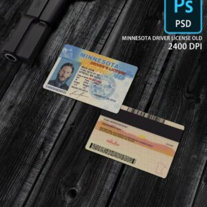 scannable editable Minnesota Driver License Template old PSD main image