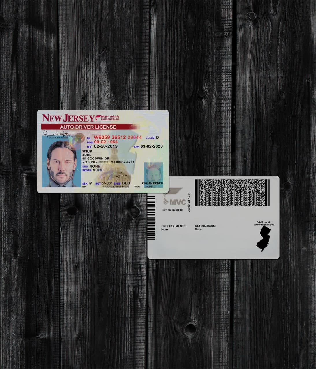 New Jersey Driver License Template PSD - Image 2