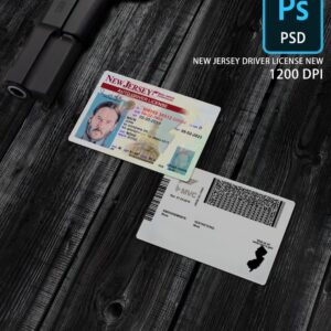 scannable editable New Jersey Driver License Template PSD main image