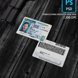 scannable editable pennsylvania Driver License Template PSD main photo