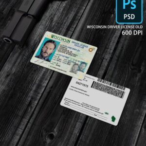 editable wisconsin Driver License Template PSD main photo