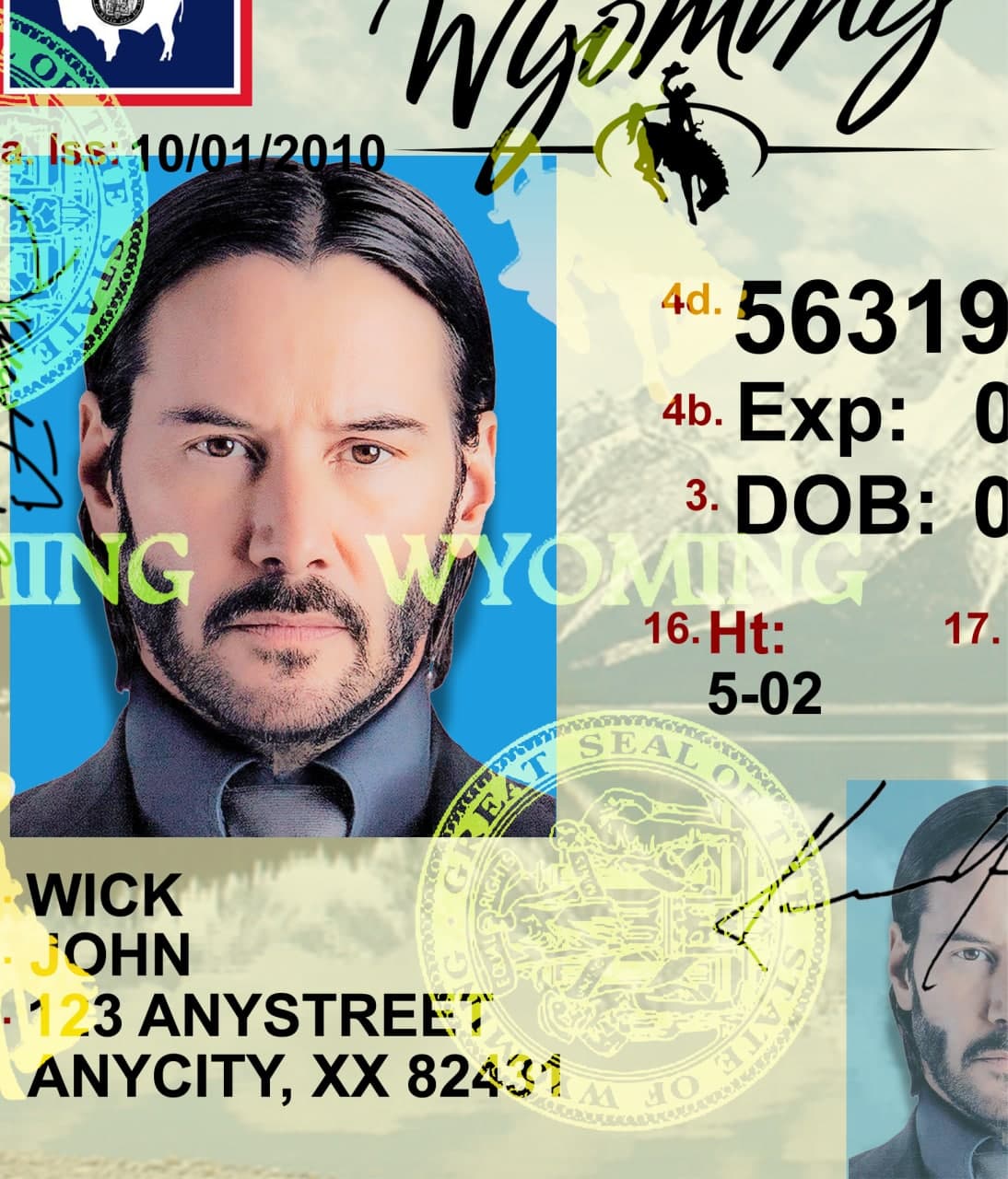 Wyoming Driver License Template PSD - Image 5