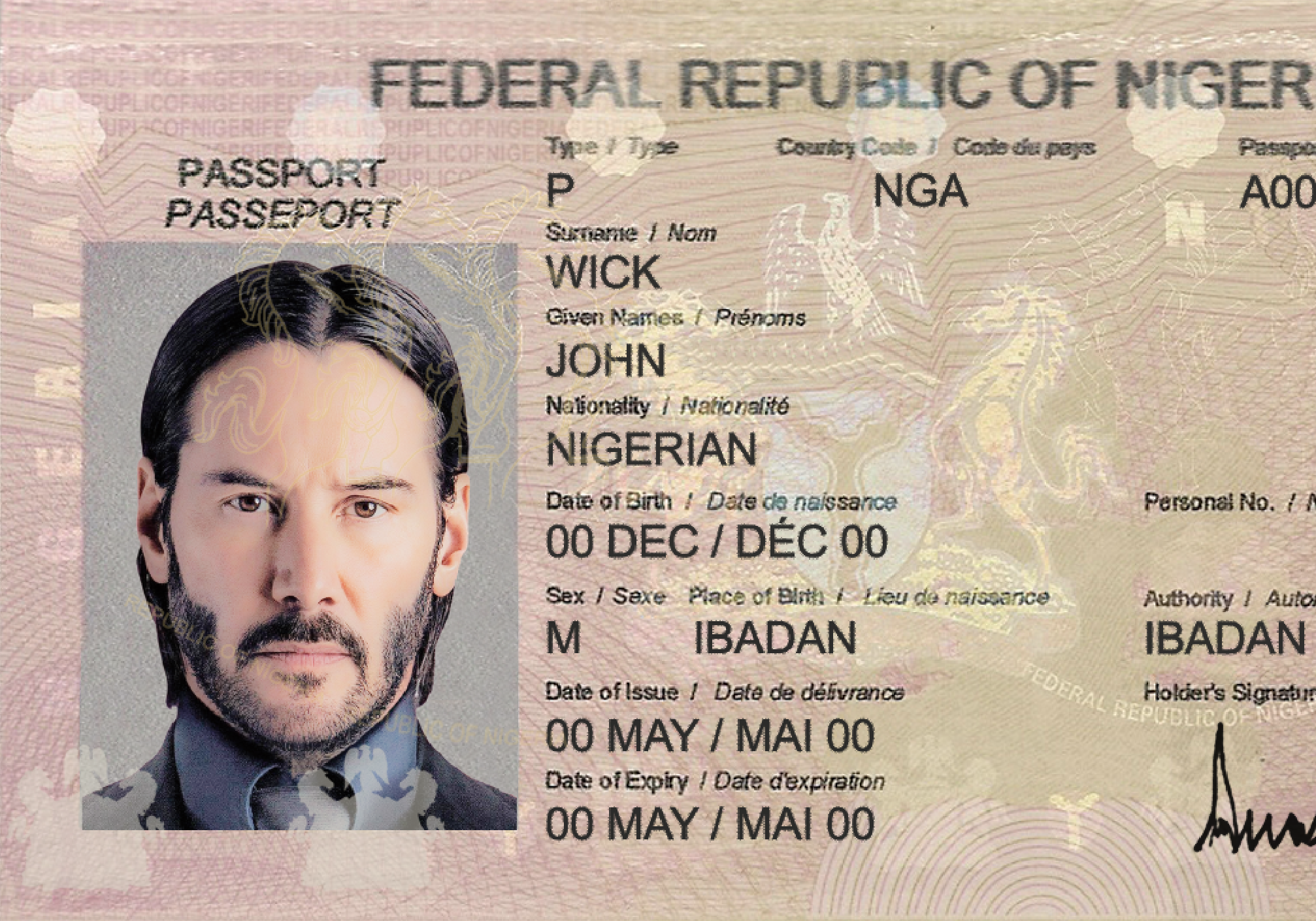 Nigeria Passport Template PSD - Image 3