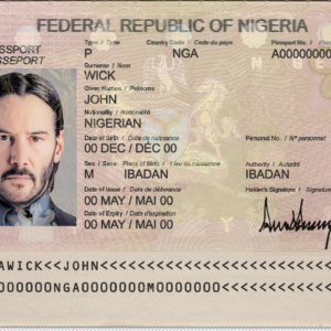 nigeria passport template zoomed main page