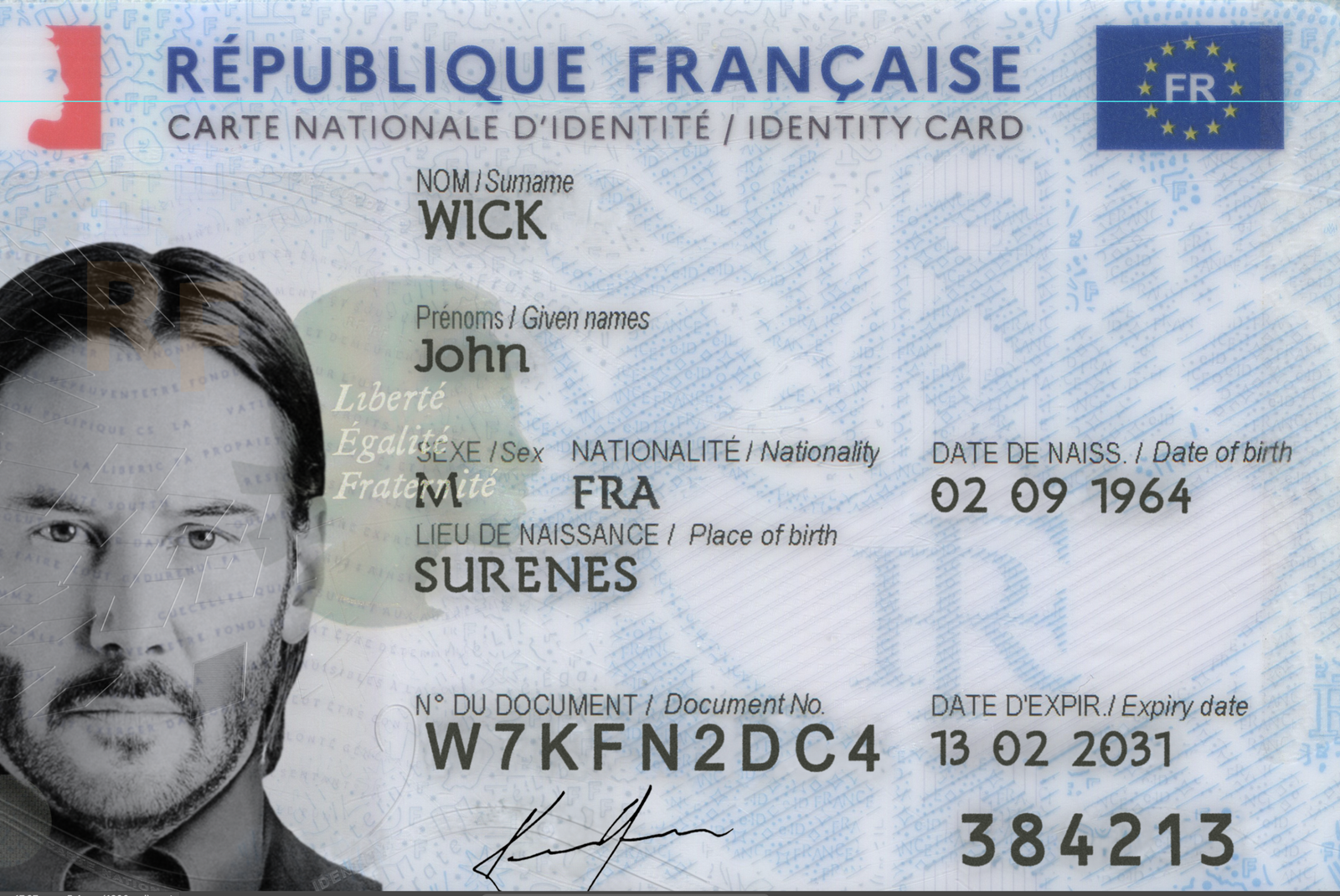France ID Template Psd New Card 2021 detailed zoomed image