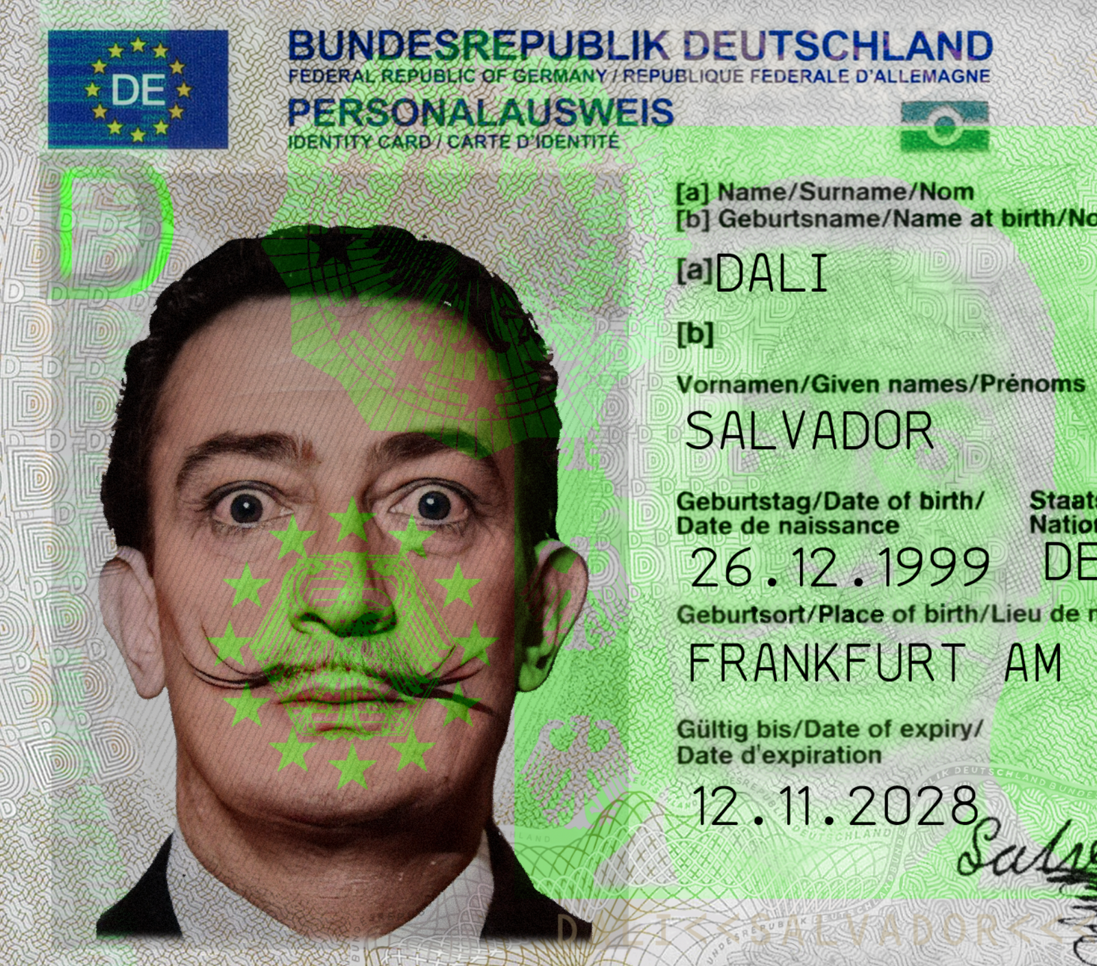Germany ID Template Psd Card detailed zoomed image