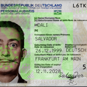 Germany ID Template Psd Card frontside for photoshop